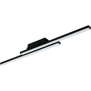 Moderne Eglo LED-Deckenleuchte Fraioli-Z, 2-flammig, schwarz-weiß, steuerbar per App.