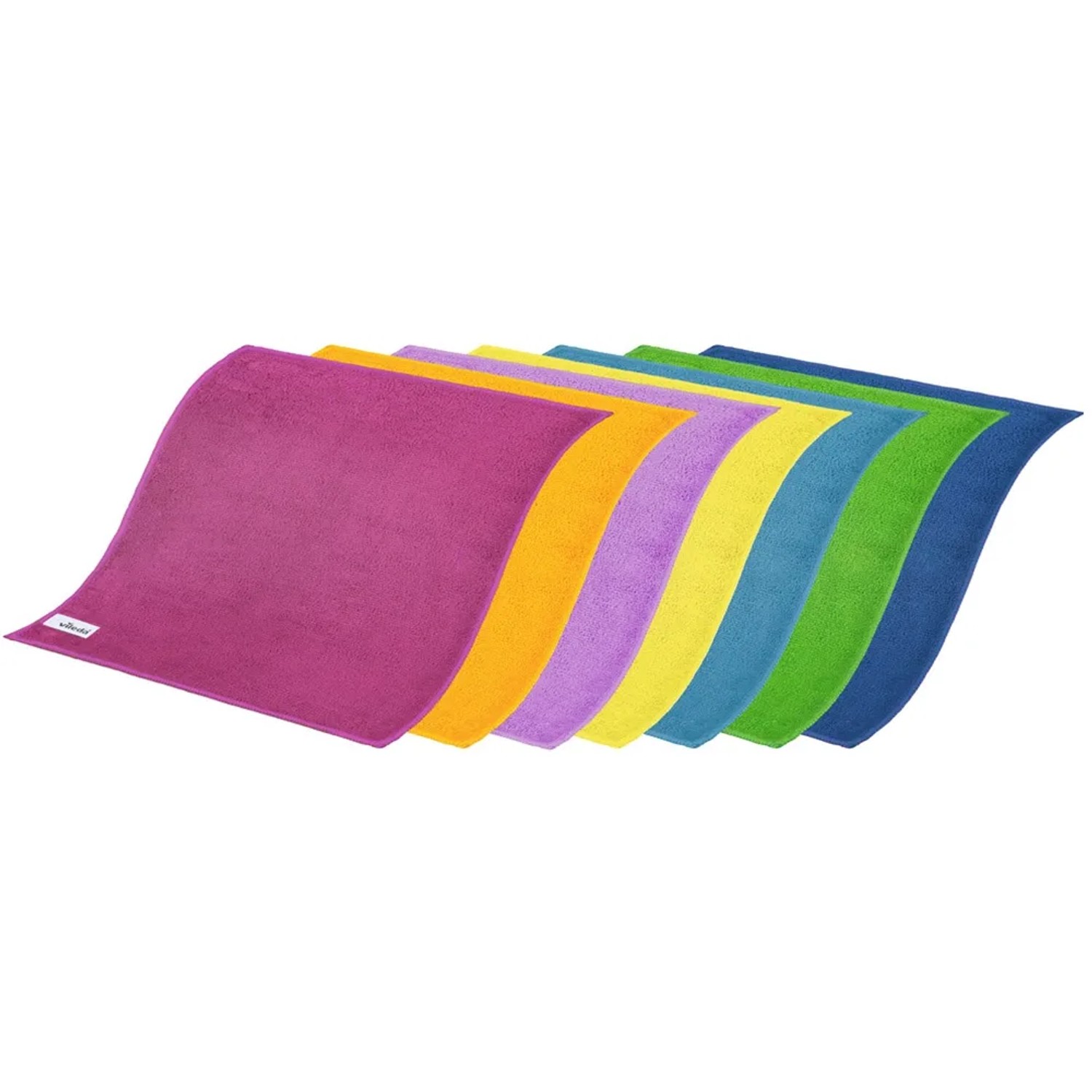 Vileda Allzwecktücher Mikrofaser Colors XXL, 8er-Pack in verschiedenen Farben.