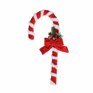 Boltze Deko-Aufsteller Velvy 40 cm x 20 cm x 6 cm Rot-Weiß