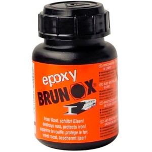 Brunox Epoxy Rostumwandler 100ml im schwarzen Behälter. Rostschutz für Lackreparaturen.