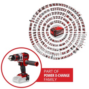 Einhell Akku-Schlagbohrschrauber TP-CD 18 Li-i BL Solo, Teil der Power X-Change Familie.