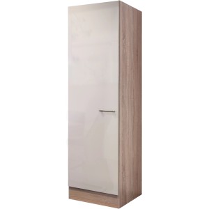Flex-Well Geschirrschrank Orlando, 50 cm, Kaschmir Glanz/Sonoma Eiche, mit Drehtür und Einlegeböden.