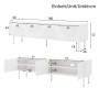 okwish TV Schrank mit Stauraum Kabelmanagement Minimalistisch 180x40x52cm Weiß_5