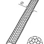 Abbildung einer geflochtenen Conacord Schot-Leine aus Polypropylen, 10 mm Durchmesser.