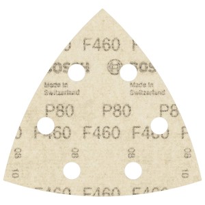 Bosch Delta-Schleifblatt F460, Körnung 80, 5er-Pack für Deltaschleifer.