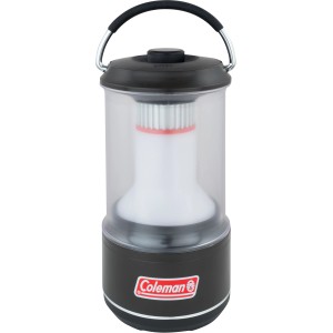 Coleman Camping Laterne 600L mit schwarzem Gehäuse und Tragegriff.
