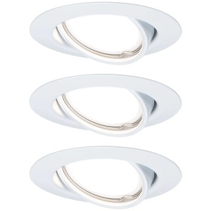 Paulmann LED-Einbaustrahler Base, 3er Set, schwenkbar, 5W, warmweiß.