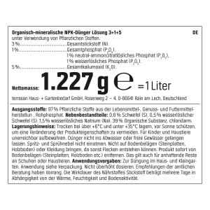 Informationen zum GROW by OBI BIO Garten- und Gemüse-Dünger, 1l