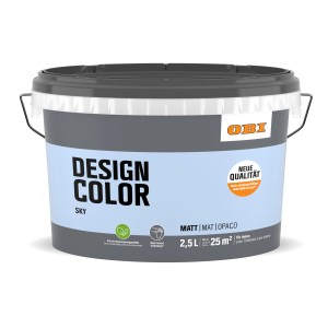 Eimer OBI Design Color Sky, 2,5 l, matte, blaue Innenfarbe für Wände.
