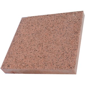 Premac Terrassenplatte Asfera Aquaflair Rot, 40x40 cm, Beton mit Natursteinvorsatz.