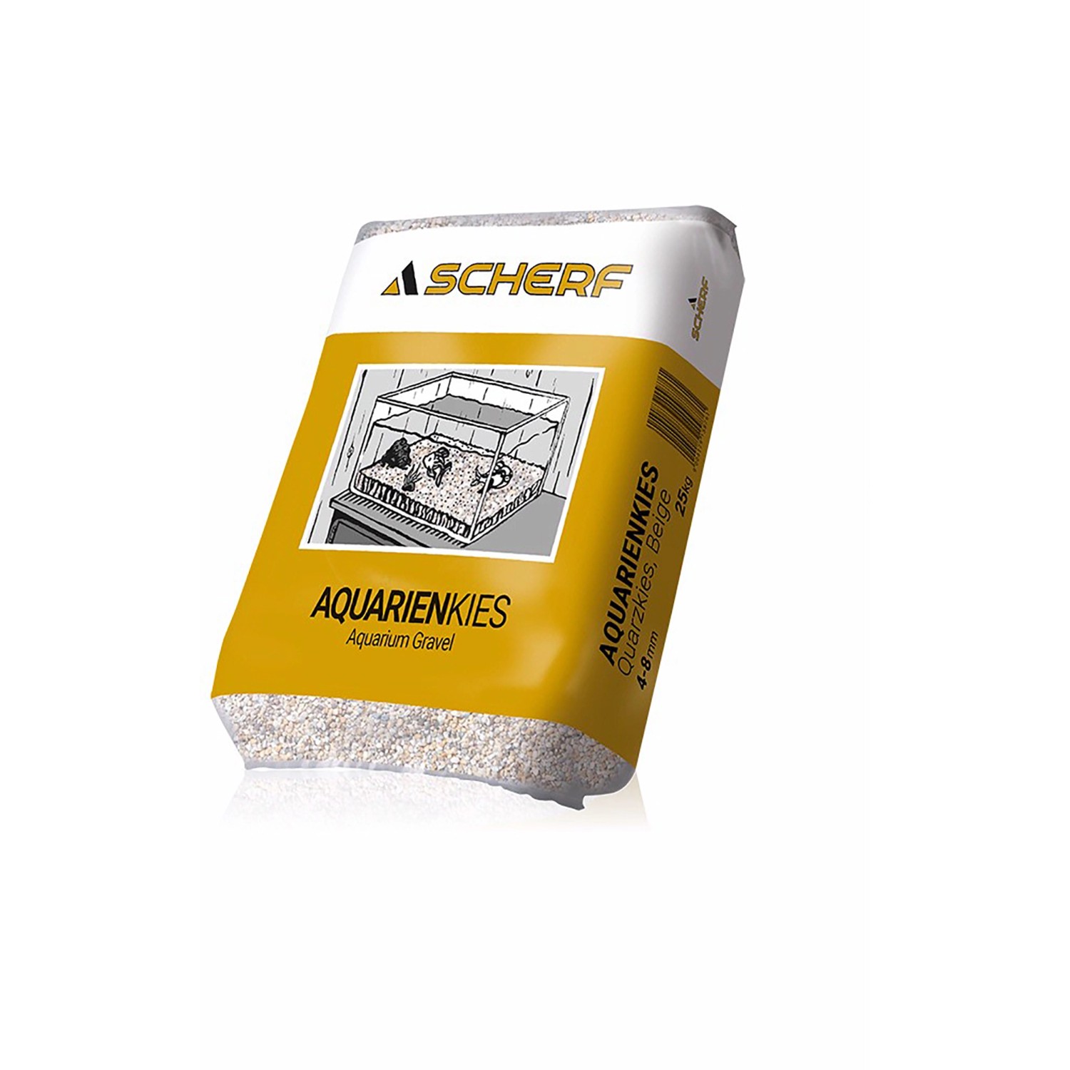 Sack Aquarienkies, Quarzkies beige, 4-8 mm, 25 kg, für Aquarien.