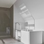 Ideal Standard Handbrause Idealrain Atelier Chrom im modernen Badezimmer.