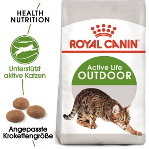 Royal Canin Outdoor Katzenfutter, 4kg Trockenfutter für aktive Freigänger Katzen.