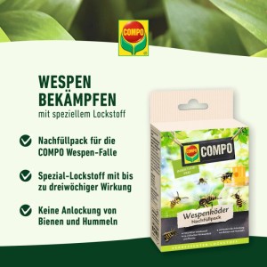 Compo Wespenfallen Köder Nachfüllpack N: Lockstoff für Wespenfalle, wirkt bis zu 3 Wochen.