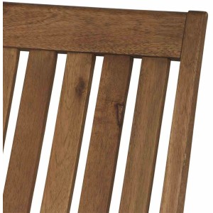 Detailansicht: Rückenlehne des Siena Garden Deckchair Paleros aus Akazienholz.