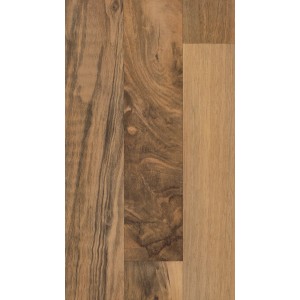 Laminat in Nussbaum Optik mit Maserung. Klicklaminat für einfache Verlegung.