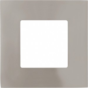Quadratische Eglo LED Einbauleuchte Fueva 1, Nickel matt, Warmweiß.