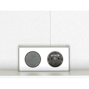 Held Möbel 2-tlg. Unterbecken-Set Neapel 60 cm Eiche Rauchsilber-Graphitgrau