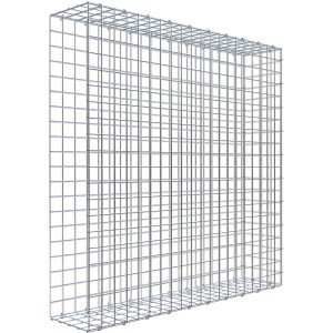 Gabiona Anbaukorb Typ 2, 100x100x20cm, Maschenweite 5x5cm, aus verzinktem Draht.