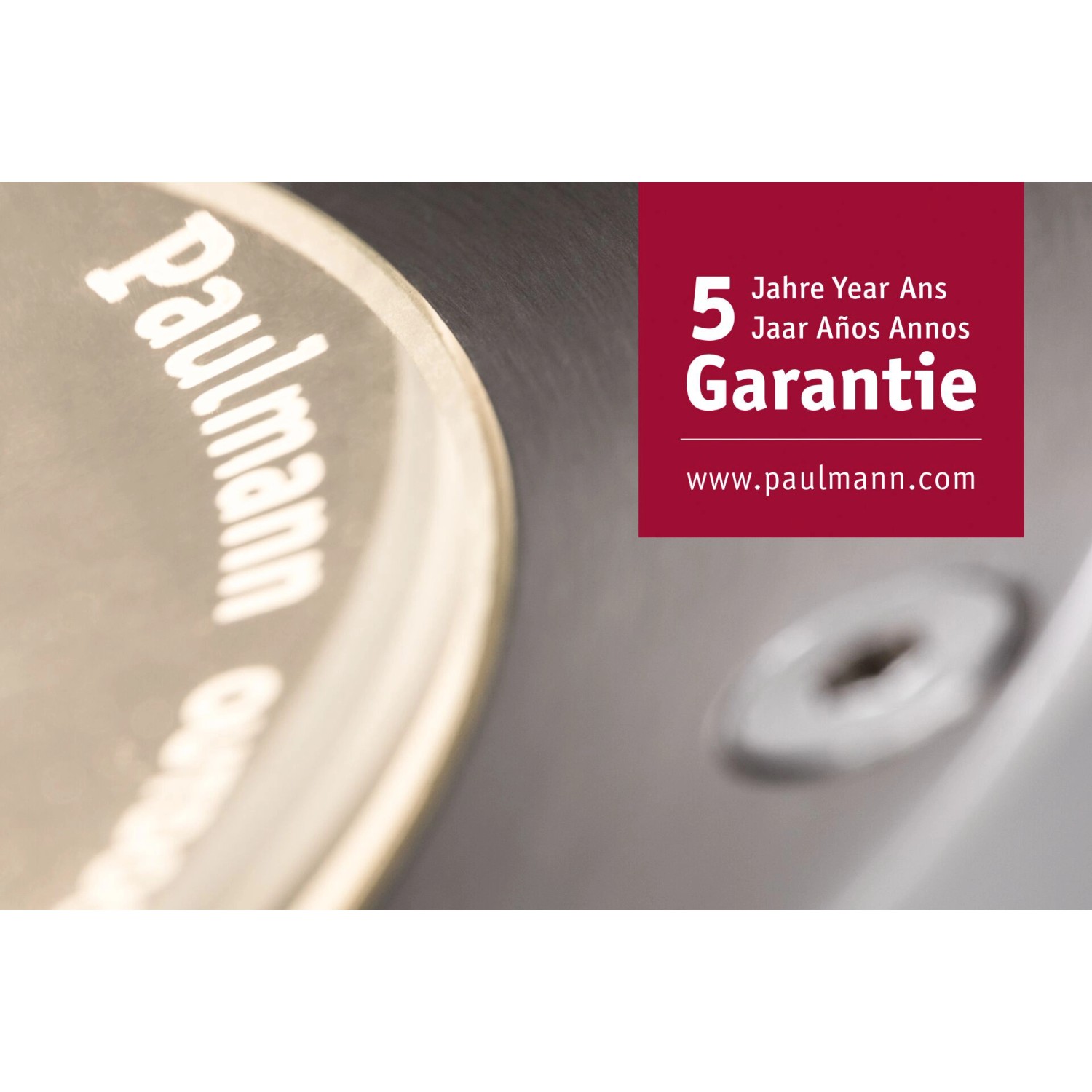 Detailaufnahme: Paulmann LED-Einbaustrahler, 5 Jahre Garantie.