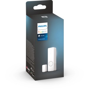 Philips Hue Secure Kontaktsensor, 7 cm, Weiß, in Produktverpackung. Kameraüberwachung für Türen und Fenster.