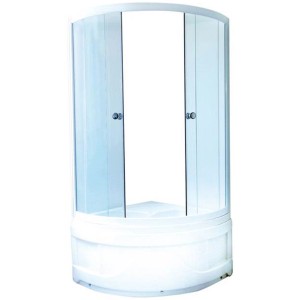 Sanotechnik Rundduschen-Set mit Hoher Brausetasse 190 cm x 90 cm x 90 cm Weiß
