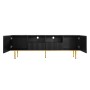 okwish TV Schrank mit Gold Füßen und Gold Rand für Wohnzimmer 165x36x55cm Schwarz_8