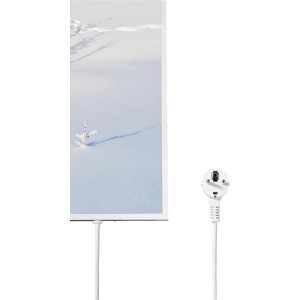 Könighaus Infrarotheizung mit Schneelandschaft, 60x120 cm, 1000W. Elektrische Heizung mit Wintermotiv.