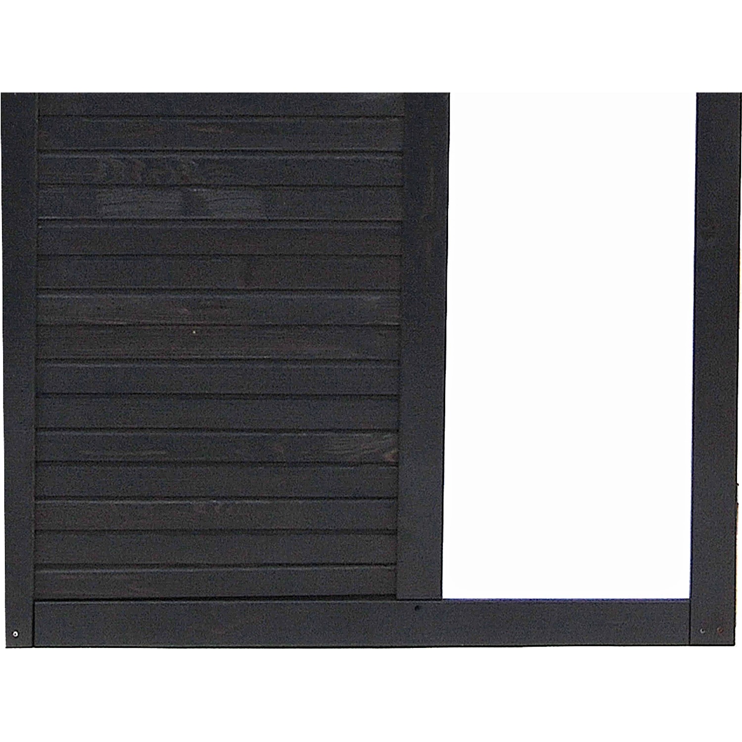 Anthrazitfarbenes Anschlusselement Duo für Sichtschutzzaun, 180x90/90 cm, aus lasiertem Kiefernholz.