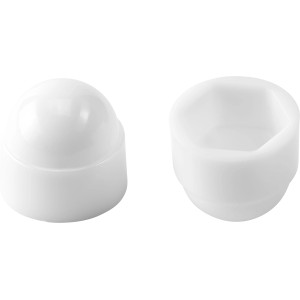 Abdeckkappe M5 Weiß Sechskant 8 Stück