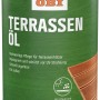 Dose OBI Terrassenöl Bangkirai für Holzterrassen, schützt vor UV-Strahlung und Witterungseinflüssen.