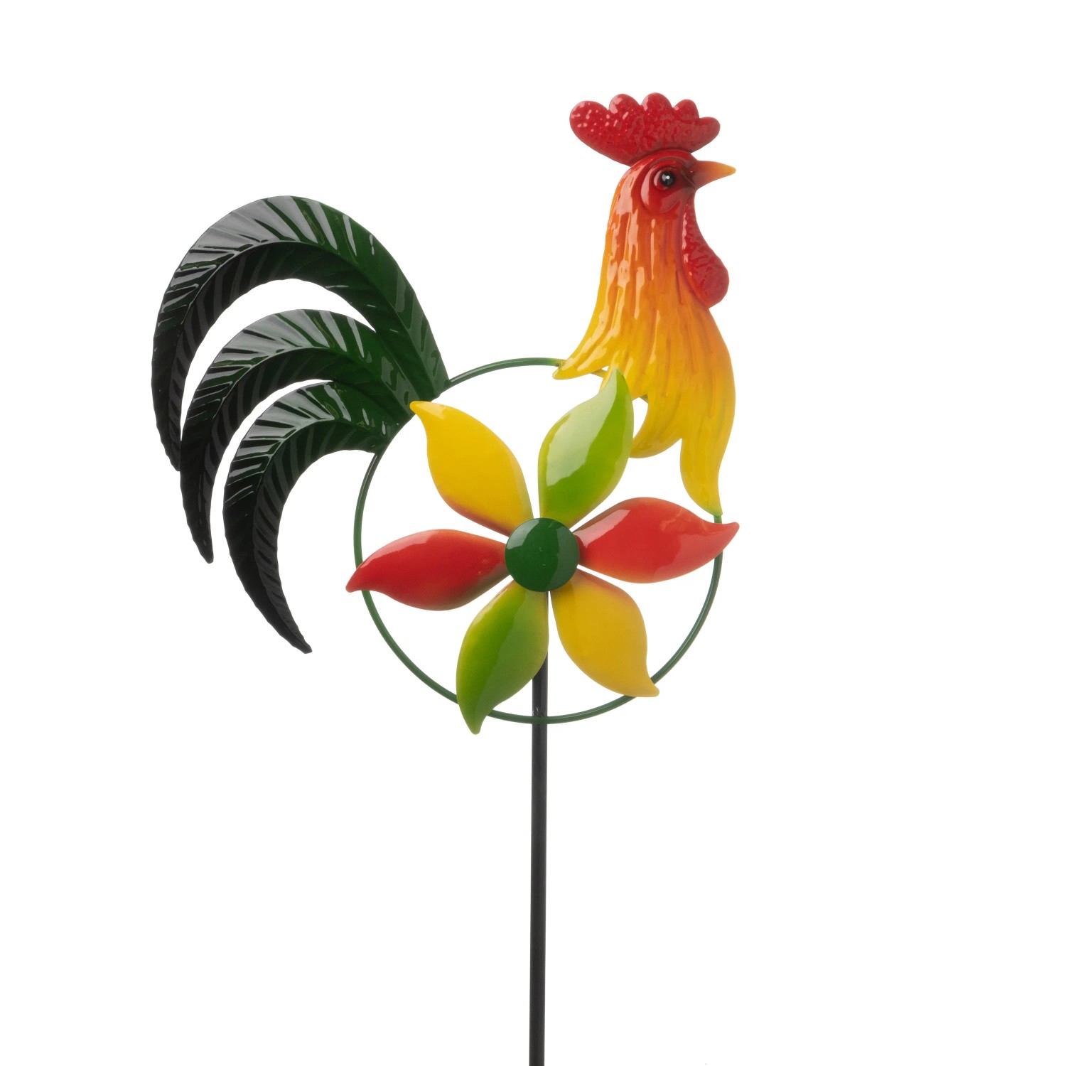 LUKDUNG 3 Molinillos De Viento Girasol – Decoración Colorida Para Jardín, Patio Y Césped Con Estaca De Fibra De Vidrio