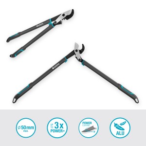 Gardena EnergyCut Pro L Astschere mit Amboss-Schneidprinzip für Äste bis 50mm Durchmesser.