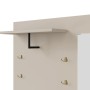 okwish Garderoben Set mit Spiegel Polsterkissen Flur 110x37x185cm Beige_8