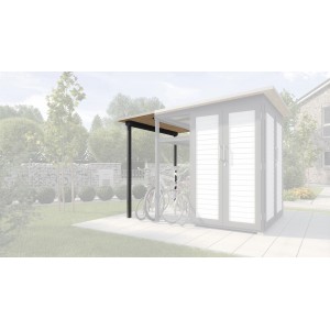 WEKA Modul Family Erweiterung für Garten Q Multi, anthrazit, zur Erweiterung des Fahrradunterstands.