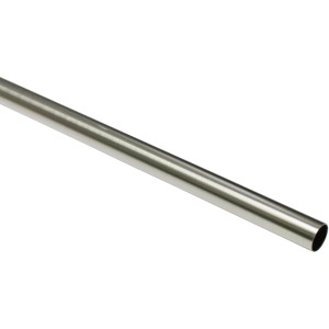 Gardinia Gardinenstange Chicago, 20mm, Edelstahloptik, 160cm. Für Stilgarnituren.