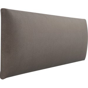 Rechteckiges Wandkissen, 15x60 cm, dunkelgrauer Samt, zur Wandgestaltung.