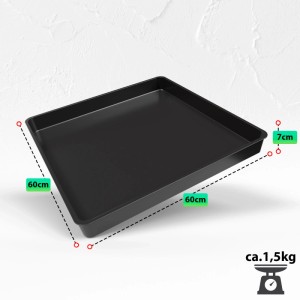 BigDean 2 Stück Pflanzschale Groß 60x60x7cm Ideal für Anzüchten Pflanzen & Mehr