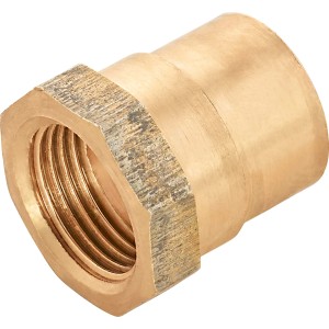 Übergangsmuffe aus Rotguss, 15 mm x 14,8 mm (Rp 3/8), für Kupferrohre und Trinkwasserinstallation.