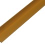Goldenes, gleichschenkliges Winkelprofil aus Aluminium, 15x15x1000 mm.