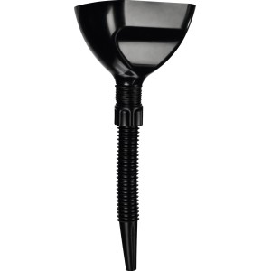 Schwarzer Trichter mit flexiblem Schlauch für Motoröl und Benzin, Pannenhilfe im OBI Online-Shop.