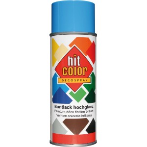 Hitcolor Sprühlack Himmelblau, hochglänzend, 400ml Dose.