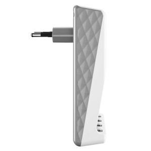 Varta Plug Charger Ladegerät, seitliche Ansicht mit Stecker, Zubehör für Akkus.