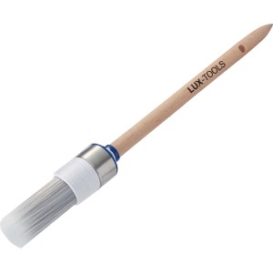 LUX Ringpinsel Lack Gr. 4, Ø 25 mm mit hellem Holzgriff und Kunstborsten für Lackarbeiten.