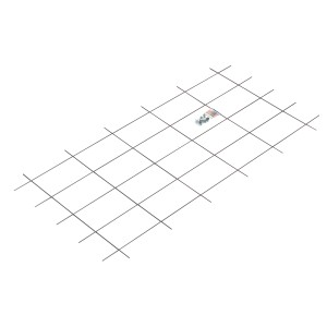 Braunes Metallspalier, 150x75 cm, mit Befestigungsmaterial für Rankpflanzen.