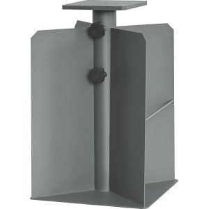 Bodenanker Plomosa aus Stahl, 28x28x45cm, für Sonnenschirme. Robuster Schirmständer in Anthrazit.