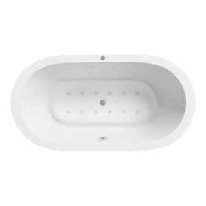 Jet-Line Whirlpool Indoor Spa Badewanne LUCA Weiß 170x80x58 cm Freistehend