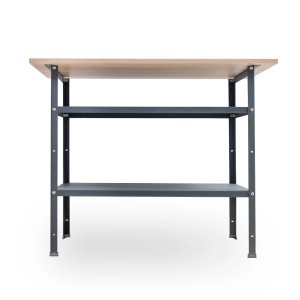 Ar Shelving Werkbank aus Stahl, 120x85x60 cm, mit Ablagefach für Werkstatt, Garage & Keller.