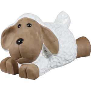 Deko-Figur Schaf liegend 18 cm