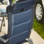 Dunkelblauer Siena Garden Campingsessel Premium, Rückenansicht. Bequemer Klappstuhl für Camping und Outdoor.